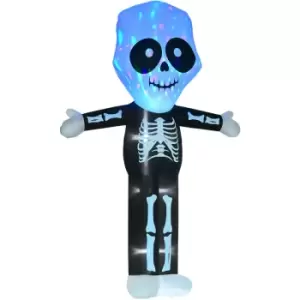 HOMCOM 3m Halloween Inflatable Skeleton Ghost Decoration Lighted Indoor Outdoor