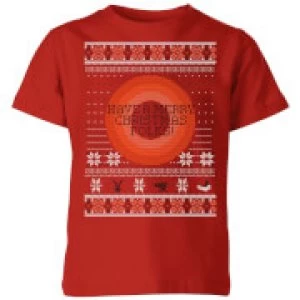 Looney Tunes Knit Kids Christmas T-Shirt - Red - 3-4 Years