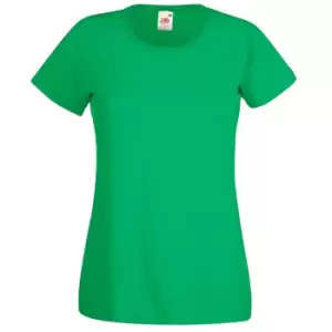 Fruit Of The Loom Ladies/Womens Lady-Fit Valueweight Short Sleeve T-Shirt (Pack Of 5) (M) (Kelly Green)