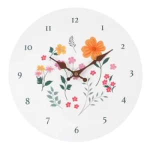 Botanical Floral MDF Wall Clock