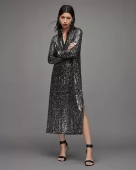 AllSaints Juela Dia Sequin Dress