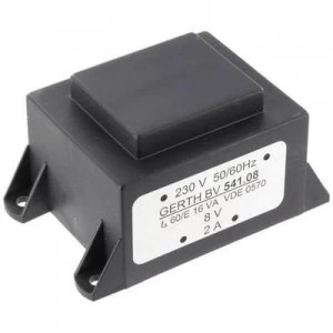 PCB mount transformer 1 x 230 V 2 x 12 V AC 16 VA 666 mA