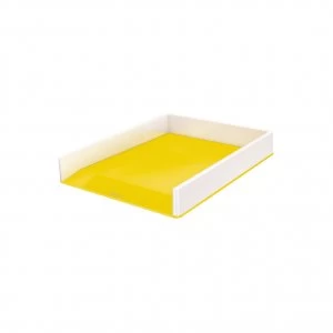 Leitz WOW Letter Tray Dual Colour WhiteYellow 53611016