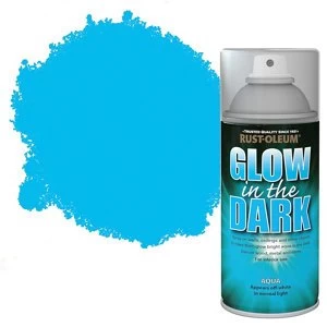 Rust-Oleum Glow in the dark Aqua Matt Multi-surface Spray Paint 150ml