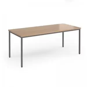 Flexi 25 rectangular table with graphite frame 1800mm x 800mm - beech