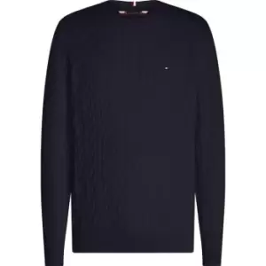 Tommy Hilfiger Classic Cable Crew Neck - Blue