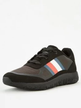 Tommy Hilfiger Lightweight Mix Modern Runner Trainers - Black, Size 12, Men