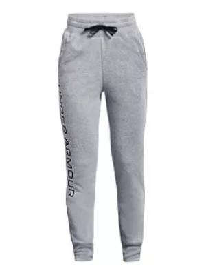 Under Armour Girls Rival Fleece Joggers, Grey, Size M=9-10 Years, Women