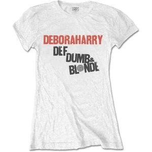 Debbie Harry - Def, Dumb & Blonde Womens XX-Large T-Shirt - White