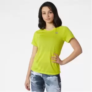 New Balance Accelerate Short Sleeve T Shirt Womens - Yellow