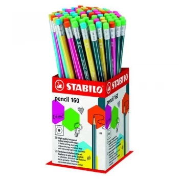 Stabilo 160 Pencil with Eraser Mini Display Pack of 72 216072-1HB