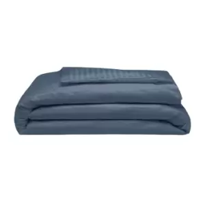 Belledorm 540 Thread Count Satin Stripe Duvet Cover Set (Kingsize) (Navy)