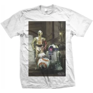 Star Wars Three Droids Mens Large T-Shirt - White