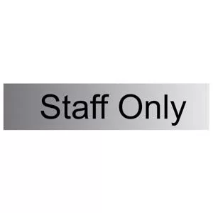 The House Nameplate Company Staff Only Self-Adhesive Labels, (H)50mm (W)225mm