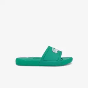 Lacoste Childrens L.30 Synthetic Slides Size 11 UK Kids Green & White