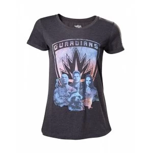 Marvel Comics Guardians of the Galaxy Vol. 2 Womens Large Guardians T-Shirt - Dark Grey