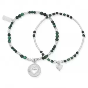 Guiding Love Malachite Set of 2 Bracelets SBSETM25183220