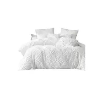 Linen House Manisha Housewife Pillowcase (Pack of 2) (50cm x 75cm) (White)