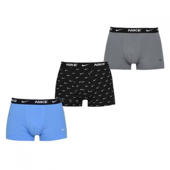 Nike 3 Pack Boxer Trunks Mens - Gry/Bl/AOP 9JI