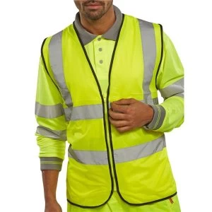 BSeen XXXLarge High Visibility Waistcoat Saturn Yellow