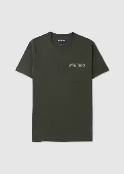 Barbour Mens Durness Pocket T-Shirt In Olive