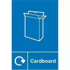 Cardboard Recycling&rsquo; Sign; Rigid 1mm PVC Board 200mm x 300mm