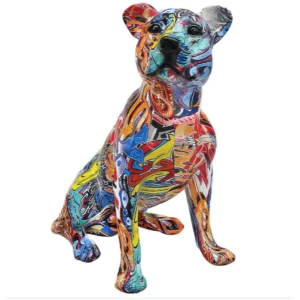 Graffiti Sitting Dog Figurine By Lesser & Pavey