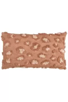 Maeve Tonal Leopard Print Tufted Cotton Cushion