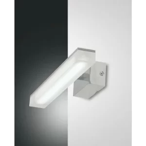 Fabas Luce Saura LED Bathroom Over Mirror Light Chrome Glass, IP44