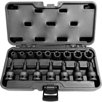 Impact Torx Socket Set, 1/2in. Square Drive, Set of 16 - Kennedy