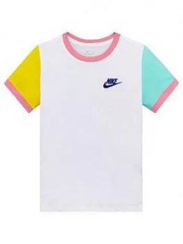 Nike Sportswear Older Girls Futura Ringer T-Shirt - White, Size S, 8-10 Years, Women