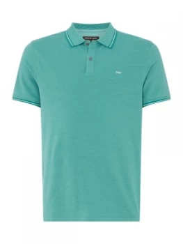 Mens Michael Kors Polo Tipped Greenwich Stretch Green