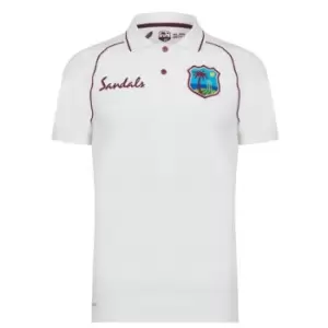 Castore West Indies Test Short Sleeve Polo Shirt - White