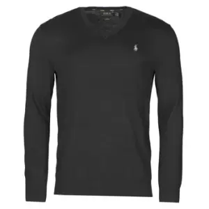 Polo Ralph Lauren PULL COL V AJUSTE EN COTON PIMA LOGO PONY PLAYER mens Sweater in Black - Sizes EU S,EU M,EU XL