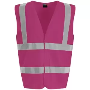 PRO RTX High Visibility Unisex Waistcoat (3XL) (Raspberry)