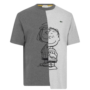 Lacoste X Peanuts Split Tee - Grey