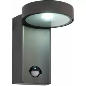 Loops - IP44 Outdoor Anthracite Wall Light pir Motion Sensor & Photocell 10W Cool White