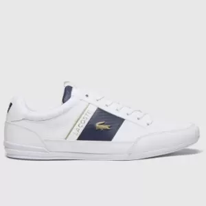 Lacoste White & Navy Chaymon Trainers