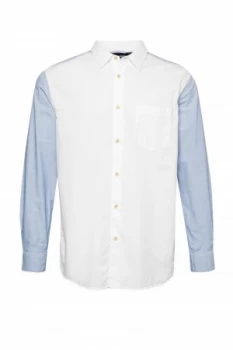 Mens French Connection End On End Oxford Shirt White