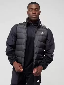 adidas Essentials 3-Stripe Down Gilet - Black, Size XS, Men