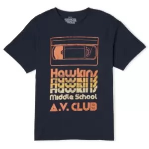 Stranger Things Hawkins AV Club Mens T-Shirt - Navy - M