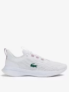 Womens Lacoste Run Spin Synthetic Trainers Size 5 UK White & Light Pink