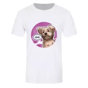 Cute But Abusive Mens Knob T-Shirt (S) (White/Pink)