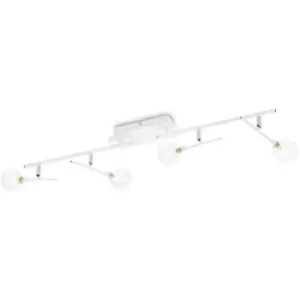 Ideal Lux Maracas 4 Light Ceiling Spotlight Bar White