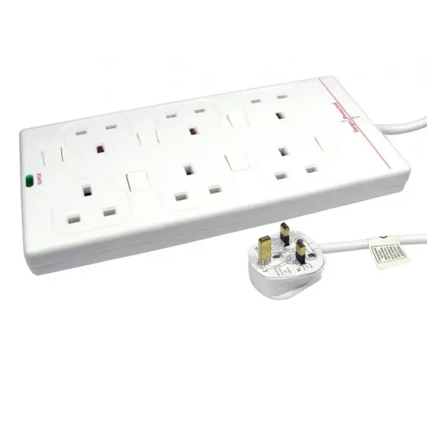 Cables Direct Cables Direct RB-10-6GANGSWD Surge Protector - 6 AC outlets - 10 m RB-10-6GANGSWD