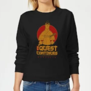 Samurai Jack My Quest Continues Womens Sweatshirt - Black - XL