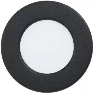 Loops - Wall / Ceiling Flush Downlight Black Round Spotlight 2.7W Built in led