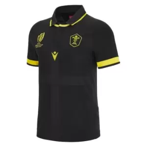 Macron Wales Away Shirt 2023 2024 Adults - Black