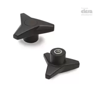 ELESA Three-arm knob-VB.839/80 SST-M10-C2 Orange