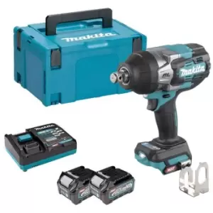 TW007GD201 40V Max xgt Brushless Impact Wrench with 2x 2.5Ah Batteries - Makita